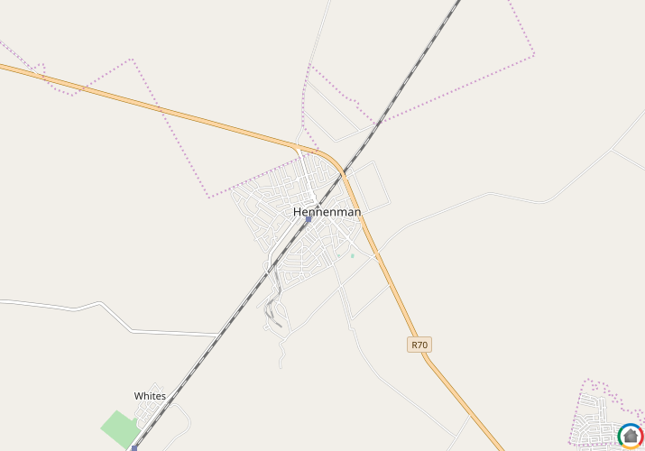 Map location of Hennenman